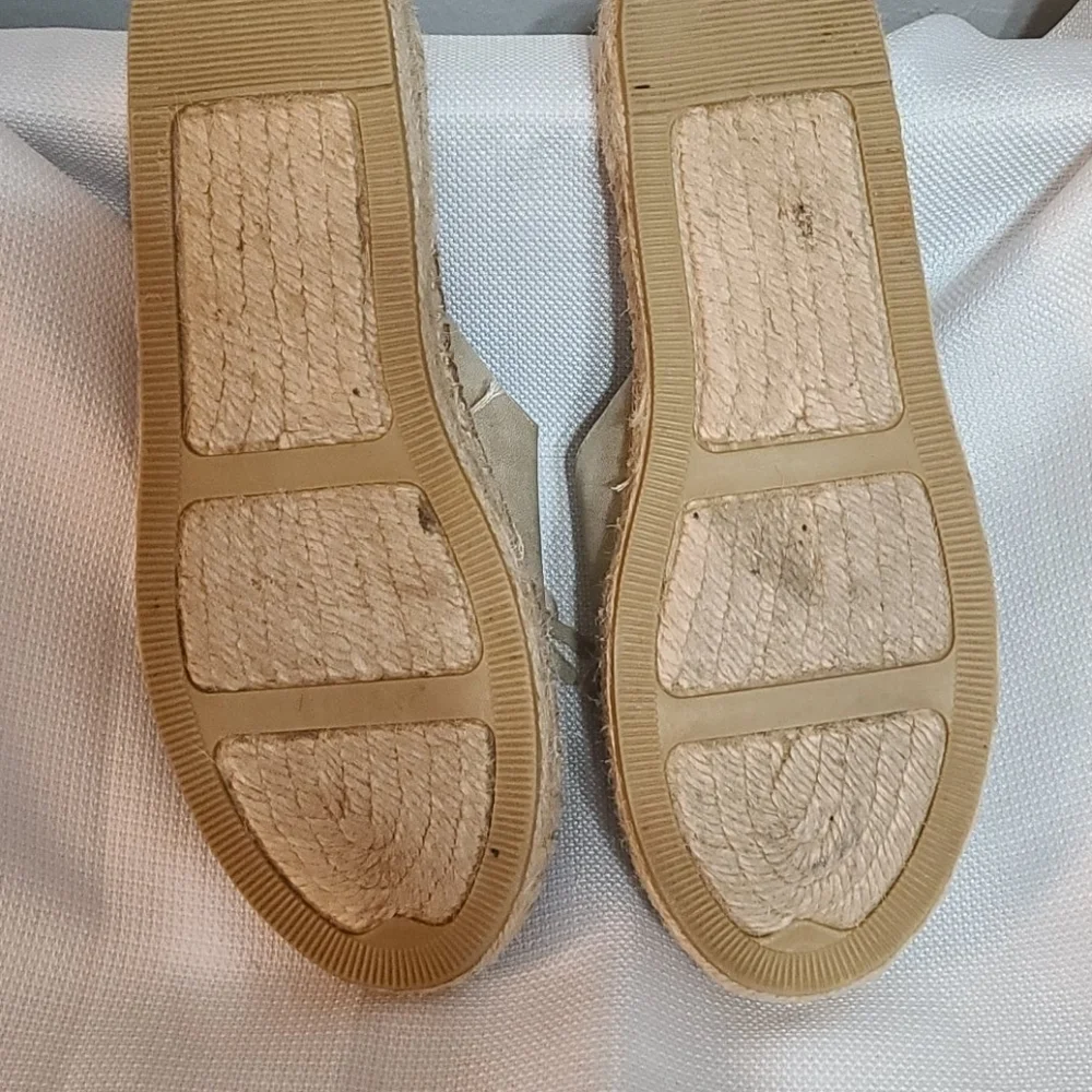 Seven Dials Faux Suede Espadrilles Slidws Shoes Oatmeal Size‎ 6 EUC